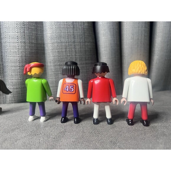 Playmobil Figures Fireman Soccer Ambulance Horses Chair Dishes Lot - Picture 8 of 13